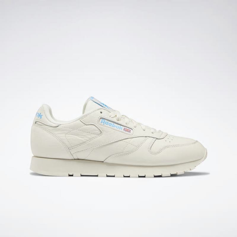 Tenisi Reebok Classic Leather Barbati Albi/Albastri Romania IU2336WP